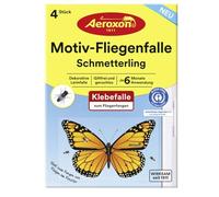 Aeroxon Piège Anti Moucherons Interieur - 12x Anti Moucheron pour Fenêtres, Piege Moucherons Interieur Efficace avec Design Papillon, Attrape Mouche pour fenêtre avec Une durée allant jusqu'à 6 Mois