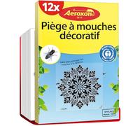 Aeroxon Piege Mouche Fenetre - 3x4 Attrape Mouche Fenetre, Anti Mouche Interieur avec Design Motif, Une durée allant jusqu'à 6 Mois