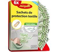 Aeroxon Sacs de Protection pour Textiles - 2x3 Antimites Vetements Penderie et Armoires, Protection de 3 Mois Les Mites Vetements pour Armoires et Tiroirs, Chambres, Parfum Citron-Eucalyptus