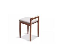 AERTSDFGT Petit Escabeau Tabouret de Chambre à Coucher, Chaise Maquillage en Bois Massif, siège Souple, Style Chinois, Dossier Simple, Petit Tabouret carré(B)