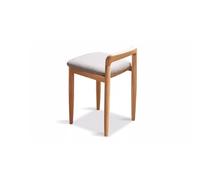 AERTSDFGT Petit Escabeau Tabouret de Chambre à Coucher, Chaise Maquillage en Bois Massif, siège Souple, Style Chinois, Dossier Simple, Petit Tabouret carré(A)