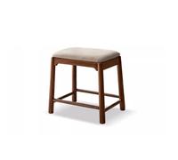 AERTSDFGT Petit Escabeau Tabouret de Piano en Bois Massif, Tabouret Maquillage, à Langer Style Chinois, Dressing Noyer Noir, Sac Souple rétro(A)