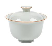 AERTSDFGT Petites tasses à Thé Bol couvert en céramique émaillée verte antique Ercai, petit lingot non chaud, bol à thé la main, service Kung Fu rétro simple Tasses à thé Kungfu