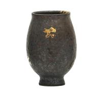 AERTSDFGT Petites tasses à Thé Dessous de verre en céramique for thé, style vintage, fer doré et rouille, émaillé grossièrement, for dégustation, Kung Fu Tasses à thé Kungfu