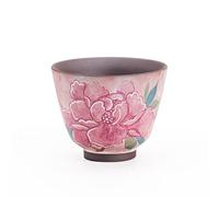 AERTSDFGT Petites tasses à Thé Old Rock Mud Powder présente la tasse à thé National Color Peony, hôtesse, invités, service en céramique Tasses à thé Kungfu