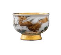 AERTSDFGT Petites tasses à Thé Tasse à thé dorée émaillée au jade du maître personnelle en or Dragon-Phénix Tasses à thé Kungfu(B)