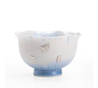 AERTSDFGT Petites tasses à Thé Tasse à thé en céramique émaillée cristal, cuite au four, bord fleuri clouté. Service : tasse de l'hôte, l'invité Tasses à thé Kungfu