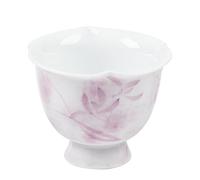 AERTSDFGT Petites tasses à Thé Tasse à thé Kung Fu peinte la main Twilight Purple Heart de dégustation fine for femme Petite tasse pied haut principale en céramique rose simple Tasses à thé Kungfu