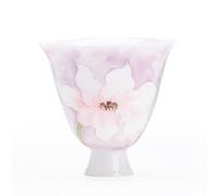 AERTSDFGT Petites tasses à Thé Tasse à thé pied haut peinte la main, tasse de maître exquise bord fleuri, service en céramique Tasses à thé Kungfu