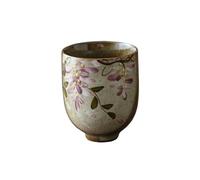 AERTSDFGT Petites tasses à Thé Tasse à thé rustique peinte la main for femme avec sous-verre, ensemble de tasses en céramique Camellia Household Tasses à thé Kungfu(B)
