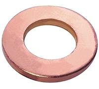 AERZERIX - C57233 - Lot de 5 Rondelles plates en cuivre M10x19.5 mm - épaisseur 1.9 mm - pour boulon M10 - DIN 125