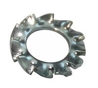 AERZETIX - 100x Rondelles - Frein Dents Denture Extérieure - M4 Ф8mm - Acier zingué - C17712