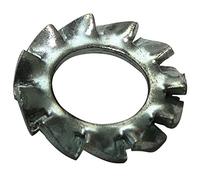 AERZETIX - 100x Rondelles - Frein Dents Denture Extérieure - M5 Ф9mm - Acier zingué - C17679