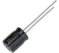 Aerzetix: 10x Condensateur électrolytique Chimique 220µF ± 20% 25V THT 105°C 2000h Ø8x12mm Radial