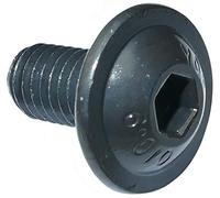 AERZETIX - 20 Boulons - Tête bombée avec collerette - M5x10mm - Acier Noirci Empreinte - C18300