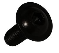 Aerzetix: 20 boulons vis à tête bombée avec collerette M6x16mm Acier Noirci Empreinte 4mm Allen C18878