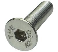 Aerzetix: 20 boulons vis à tête Conique M5x20mm DIN7991 Acier Inoxydable A2 Empreinte 3mm C18283