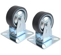 AERZETIX: 2x Roue roulette pour meuble platine fixe Ø50mm W20mm H68mm 40kg plaque de montage 60x60mm C42250