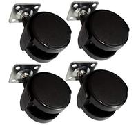 AERZETIX: 4x Roue roulette pour meuble pivotante torsionale Ø50mm H65mm 30kg avec plaque de montage 36x36mm (sans freins bloque-roue)