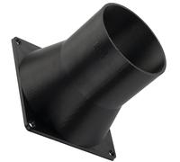 AERZETIX Adaptateur carré-Rond de Flux d'air pour Conduit de Ventilation 80x80 mm Ø58 mm en Plastique ABS