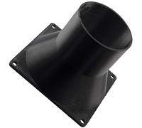 AERZETIX Adaptateur carré-Rond de Flux d'air pour Conduit de Ventilation 92x92 mm Ø58 mm en Plastique ABS