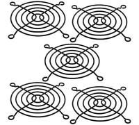 AERZETIX - C15106-5x Grille de protection pour ventilateur - 80x80mm - ventilation ordinateur PC - couleur noir
