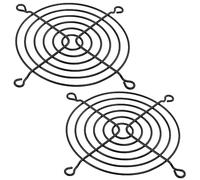 AERZETIX - C15107 - Lot de 2 Grilles de Protection pour Ventilateur d'ordinateur 92 x 92 mm - en métal - Couleur Noir