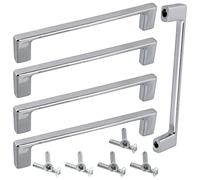 AERZETIX - C41594 - Lot de 5 poignées de meubles entraxe 96 mm - porte armoire placard tiroir aménagement décoration intérieur cuisine salon assemblage - en métal - finition chromée