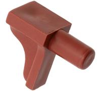 AERZETIX - C41676 - Lot de 20 taquets d'étagère à enfoncer 18x14 mm - ouverture de montage Ø5 mm - tablette support de rayon - en plastique - couleur cerise