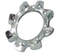 AERZETIX - C44523 - Lot de 50 Rondelles frein éventail M5 pour boulon/vis M5 - dents denture extérieur - en acier zingué - DIN6798 - assemblage écrou serrage étanchéité fixation