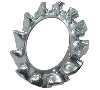 AERZETIX - C44524 - Lot de 50 Rondelles frein éventail M6 pour boulon/vis M6 - dents denture extérieur - en acier zingué - DIN6798 - assemblage écrou serrage étanchéité fixation