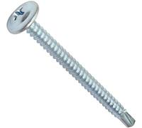 AERZETIX - C44678 - Lot de 100 Vis à tôle autoperceuses Ø4.2x51mm à tête large bombée - à empreinte PH/cruciforme - en acier zingué - fixation tôle bardage métallique chéneaux - couleur argent