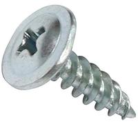 AERZETIX - C44680 - Lot de 100 Vis à tôle autotaraudeuses Ø4.2x16mm à tête large bombée - à empreinte PH/cruciforme - ossature bardage métallique chéneaux - en acier zingué - couleur argent