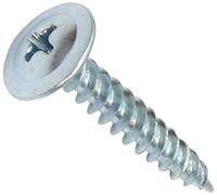 AERZETIX - C44682 - Lot de 100 Vis à tôle autotaraudeuses Ø4.2x25mm à tête large bombée - à empreinte PH/cruciforme - ossature bardage métallique chéneaux - en acier zingué - couleur argent