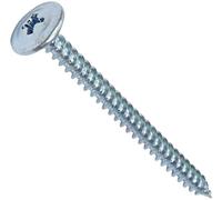 AERZETIX - C44685 - Lot de 100 Vis à tôle autotaraudeuses Ø4.2x51mm à tête large bombée - à empreinte PH/cruciforme - ossature bardage métallique chéneaux - en acier zingué - couleur argent