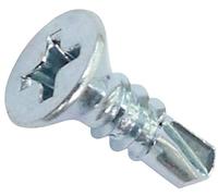 AERZETIX - C44686 - Lot de 100 - Vis à tôle autoperceuses Ø3.9x13mm à tête fraisée - DIN 7504 P - à empreinte PH/cruciforme - en acier zingué - bardage tôle ossature métallique - couleur argent