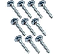 AERZETIX - C44744 - Lot de 10 vis pour poignées de meubles - à tête large bombée - Ø4x28mm - en acier zingué - à empreinte pozidriv - bricolage - rénovation - décoration