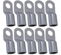 Aerzetix - C44948 - Lot de 10 Cosses Electriques à Oeillet Tubulaire - Oeil - Ø10mm - Non Isolées - pour Conducteur 50mm² - Connecteur de Fil Electrique - Serrage - Couleur Argent