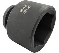 Aerzetix - C45061 - Douille à Percussion - Embout de Vissage - Courte - 3/4x46mm - pour Clé à Choc/Cliquet Manuelle/Pneumatique - Corps Cylindrique - Hexagonale/6 Pans Allen - en Acier CR-MO - Noir