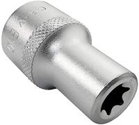 AERZETIX - C45220 - Douille de Vissage/Embout - Courte - 1/2 E10 - pour Clé/Cliquet Manuelle/Pneumatique - Corps Cylindrique - Empreinte Etoile/Femelle/ - en Acier CR-V - Couleur Argent