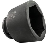 Aerzetix - C45255 - Douille à Percussion - Embout de Vissage - Courte - 3/4x52mm - pour Clé à Choc/Cliquet Manuelle/Pneumatique - Corps Cylindrique - Hexagonale/6 Pans Allen - en Acier CR-MO - Noir