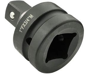 AERZETIX - C45261 - Adaptateur Réducteur Augmentateur pour ouille de Vissage à Percussion - Carré/4 Pans - 1 Femelle x 3/4 Mâle - pour liquet/Choc Impact Pneumatique - en Acier CR-MO
