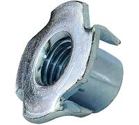 AERZETIX - C45751 - Lot de 50 - écrous à griffes ergots à enfoncer à 4 épines - écrous à frapper - pièce métallique/broche/assemblage - en acier zingué - filetage M10x13 métrique femelle