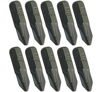 AERZETIX - C45864 - Lot de 10 Embouts de Vissage PH2x25mm 1/4'' pour Tournevis - à Empreinte Phillips Cruciforme PH2 - pour Vis Cruciforme PH2 - Quincaillerie/Accessoire/Outillage à Main - en Acier S2