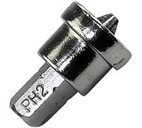 AERZETIX - C45869 - Lot de 10 Embouts de Vissage Spécial pour Plaques de Plâtre/Placo/ PH2x25mm 1/4'' pour Vis Cruciforme à Empreinte Phillips PH2 - Quincaillerie/Outillage à Main - en Acier S2