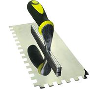 AERZETIX - C45918 - Lisseuse/Taloche à Dents 10x10mm - Lisseuse Crantée pour Carrelage - Spatule à Dents - Outillage à Main pour la Construction - Maçonnerie/Maçon/Enduit - Poignée Bi-Matière - Acier