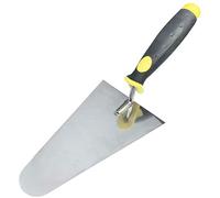 AERZETIX - C46003 - Truelle Italienne Ronde de Maçonnerie 200mm - Outil de Maçon Maçonner/Plâtrier/Carreleur - Poignée Ergonomique Bi-Matière - Travaux/Enduit/Crépir/Jointer/Mortier/Ciment - en Acier
