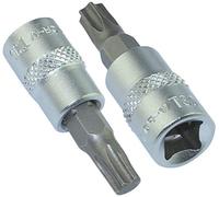 AERZETIX - C46348 - Lot de 2 Douilles tournevis embouts de vissage étoile T30 1/4'' 37mm - monobloc pour vis à empreinte étoile T30 à 6 pans - pour clé/cliquet manuelle - acier S2/50V30