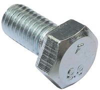 AERZETIX - C47282 - Lot de 100 pièce - Boulons M5x10 - à tête Hexagonale - Ø5x10mm - DIN 933 - Classe 8.8 - en Acier Zingué - Bricolage - Outillage d'assemblage/Quincaillerie