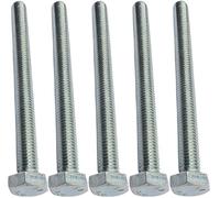 AERZETIX - C47335 - Lot de 5 pièce - Boulons M8x90 - à tête Hexagonale - Ø8x90mm - DIN 933 - Classe 8.8 - en Acier Zingué - Bricolage - Outillage d'assemblage/Quincaillerie